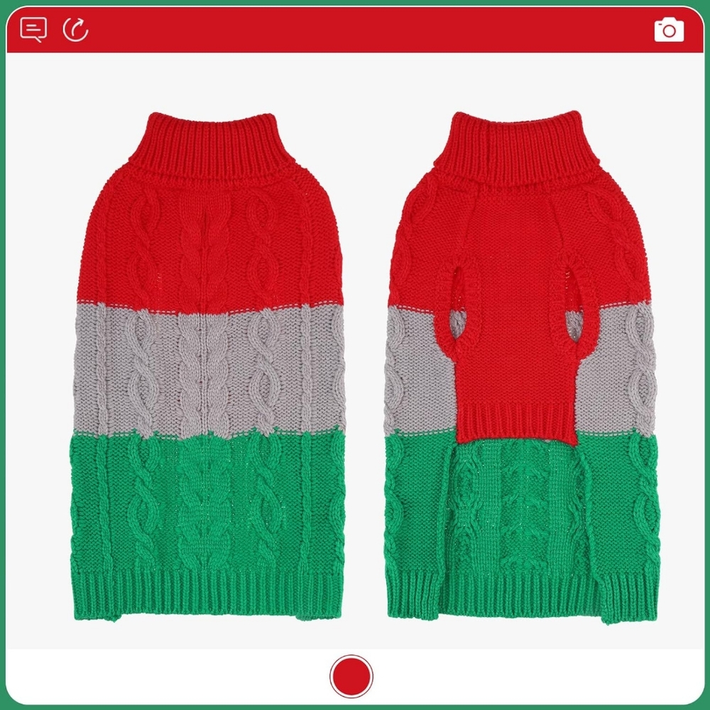 EXPAWLORER Dog Sweater - Large Dog Fall Sweaters for Dogs Girls Boys,Classic